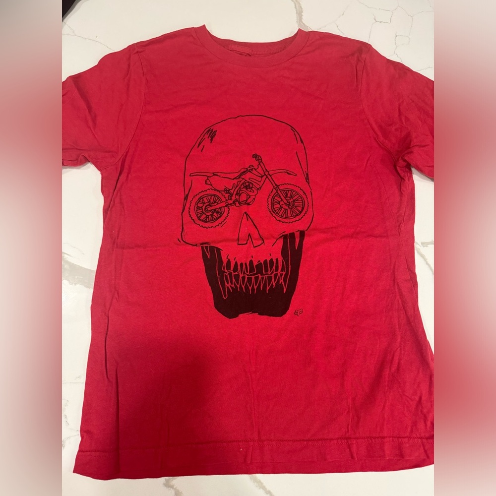 FOX racing red skull shirt